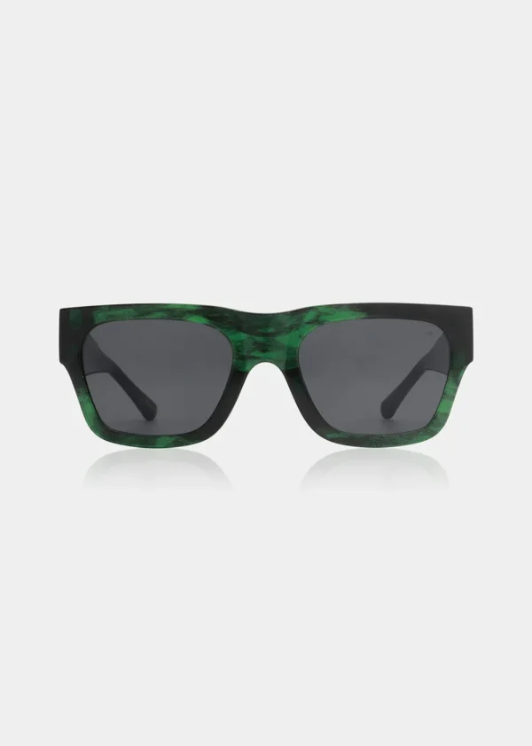 A. Kjaerbede Agnes Sunglasses - Dark Green Trans | Glasses