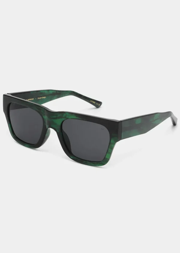 A. Kjaerbede Agnes Sunglasses - Dark Green Trans | Glasses