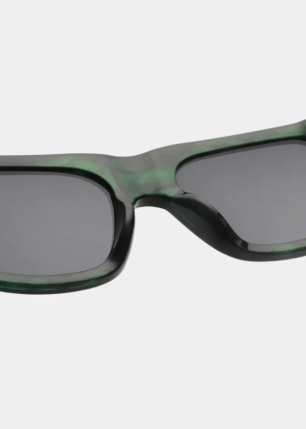 A. Kjaerbede Agnes Sunglasses - Dark Green Trans | Glasses
