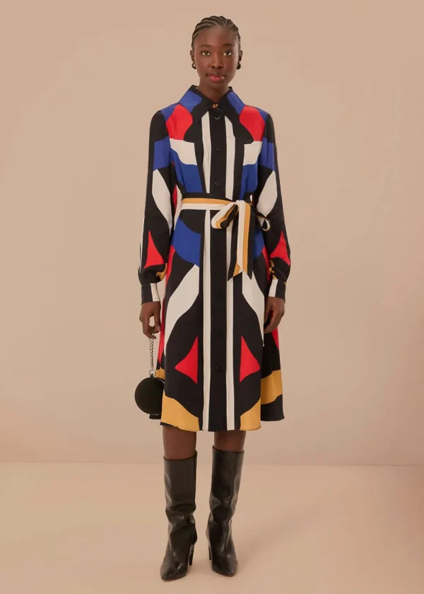 Farm Rio Amanda Stripes Midi Dress | Dresses