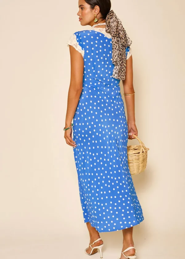 Rixo Amari Dress - Bohemia Spot Blue | Dresses