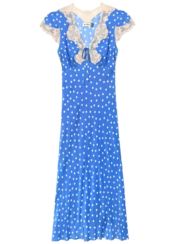 Rixo Amari Dress - Bohemia Spot Blue | Dresses