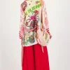Me369 Annie Wide Leg Pants - Red | Trousers