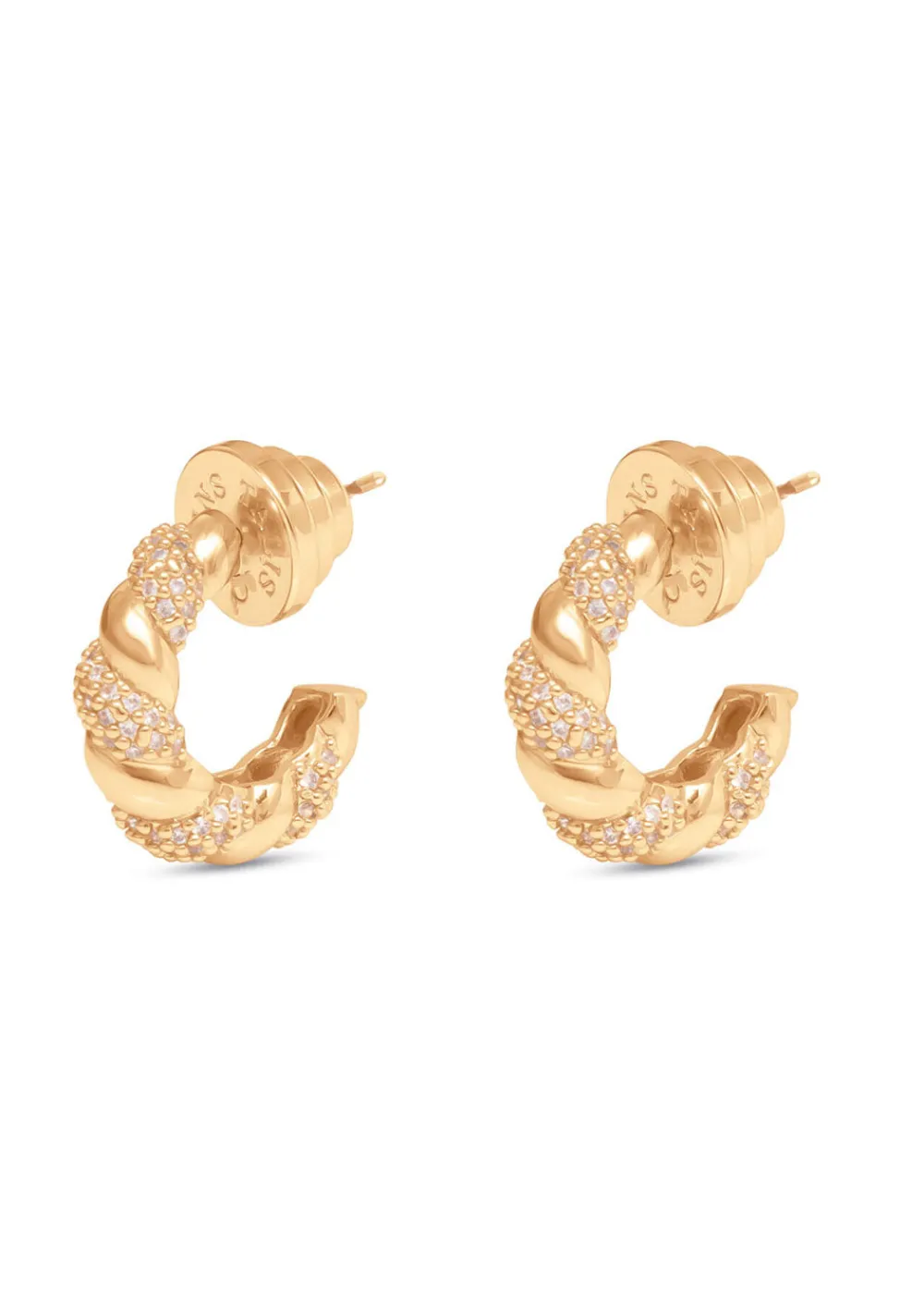 baguette_huggies__cubic_z_0.webp Talis Chains Baguette Huggies - Cubic Zirconia | Earrings