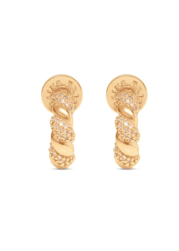 Talis Chains Baguette Huggies - Cubic Zirconia | Earrings