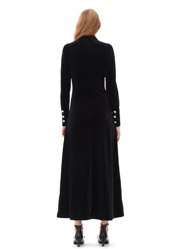 GANNI Black Velvet Long Dress | Dresses
