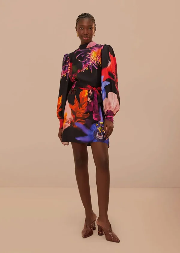 Farm Rio Blurry Floral Mini Dress | Dresses