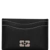GANNI Bou Card Holder - Black | Purses