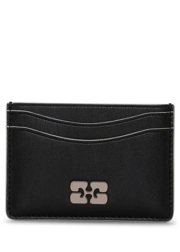 GANNI Bou Card Holder - Black | Purses