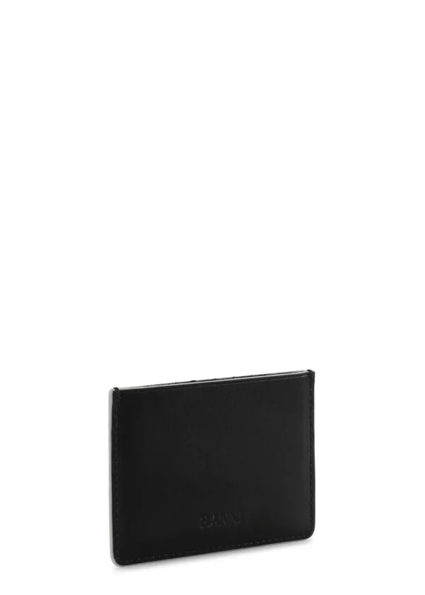 GANNI Bou Card Holder - Black | Purses