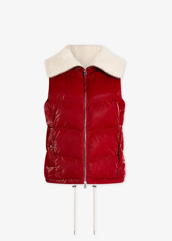 Varley Brock Puffer Gilet - Red | Coats & Jackets