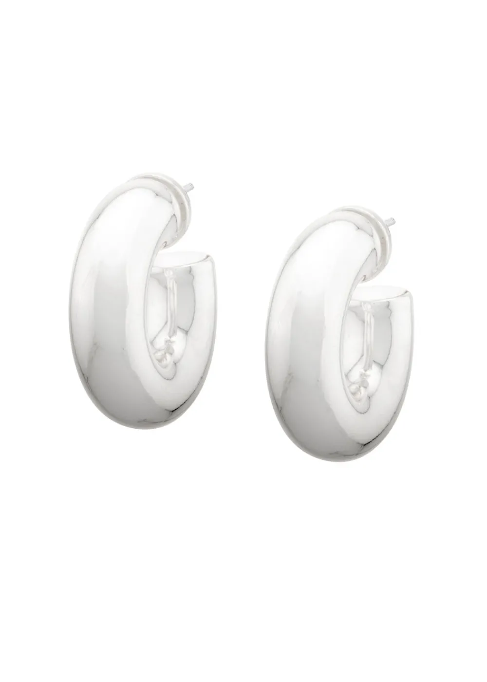 chubby_donut_hoops__silve_0.webp Talis Chains Chubby Donut Hoops - Silver | Earrings