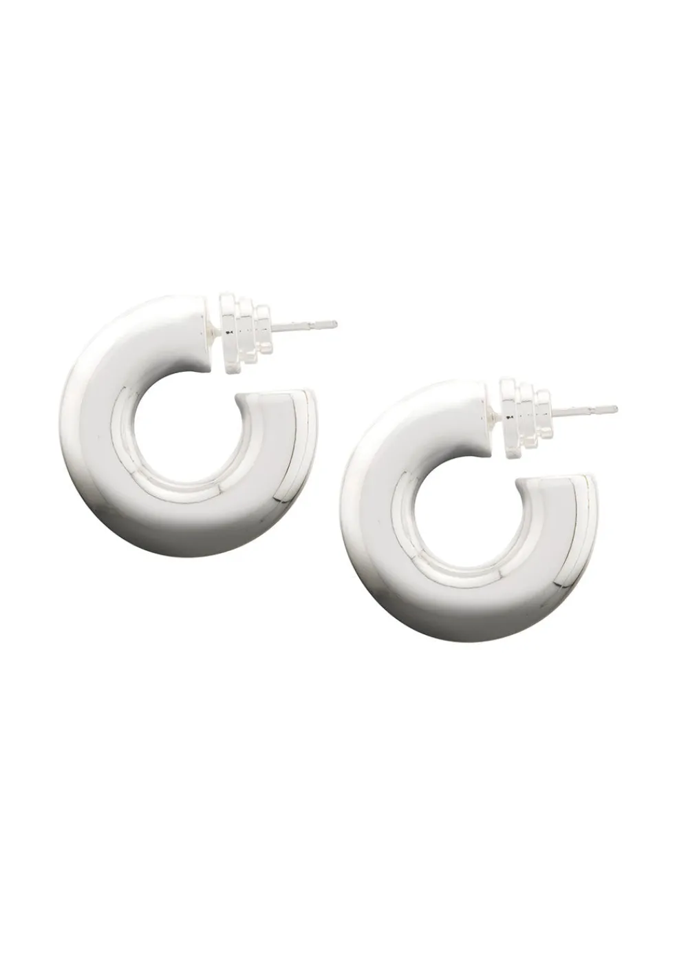 chubby_donut_hoops__silve_1.webp Talis Chains Chubby Donut Hoops - Silver | Earrings