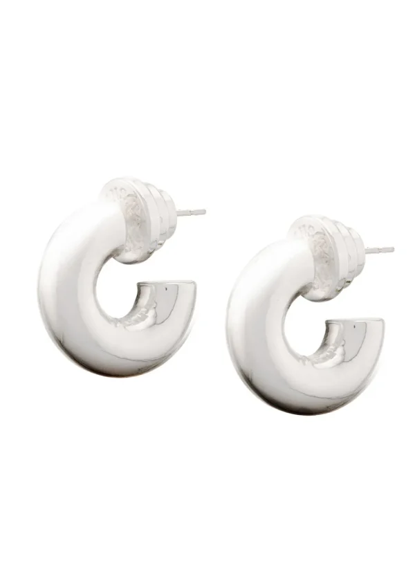 Talis Chains Chubby Donut Huggie - Silver | Earrings