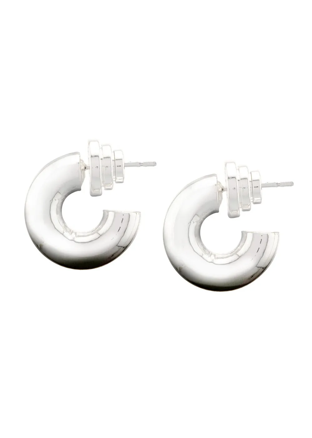 chubby_donut_huggie__silv_2.webp Talis Chains Chubby Donut Huggie - Silver | Earrings