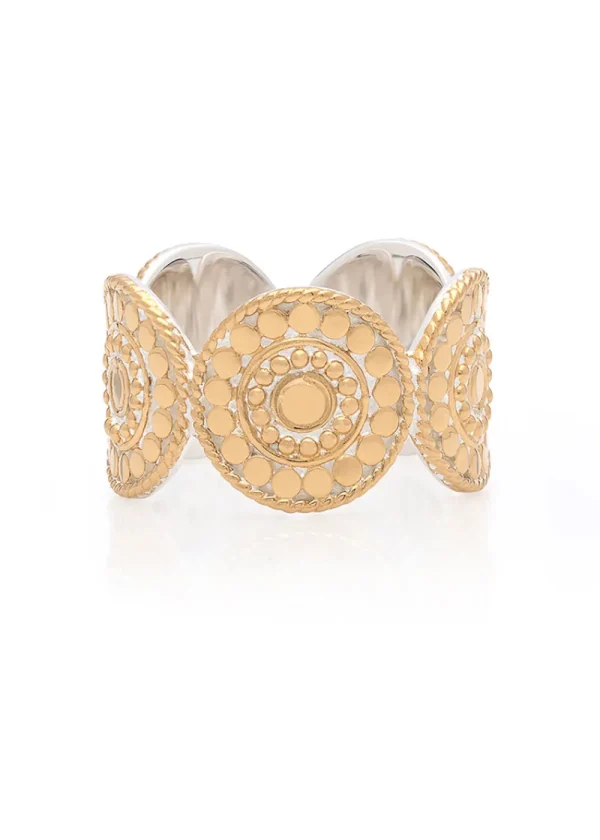 Anna Beck Contrast Dotted Multi-Disc Ring - Gold | Rings