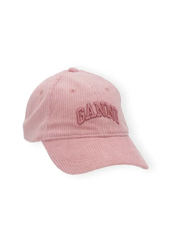 GANNI Corduroy Cap - Pink Lavender | Hats