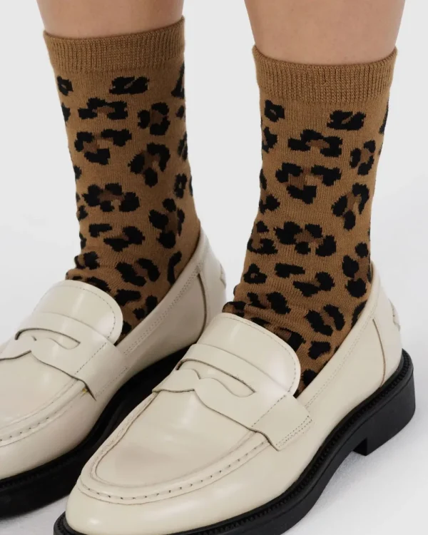 BAGGU Crew Sock - Dark Leopard | Socks