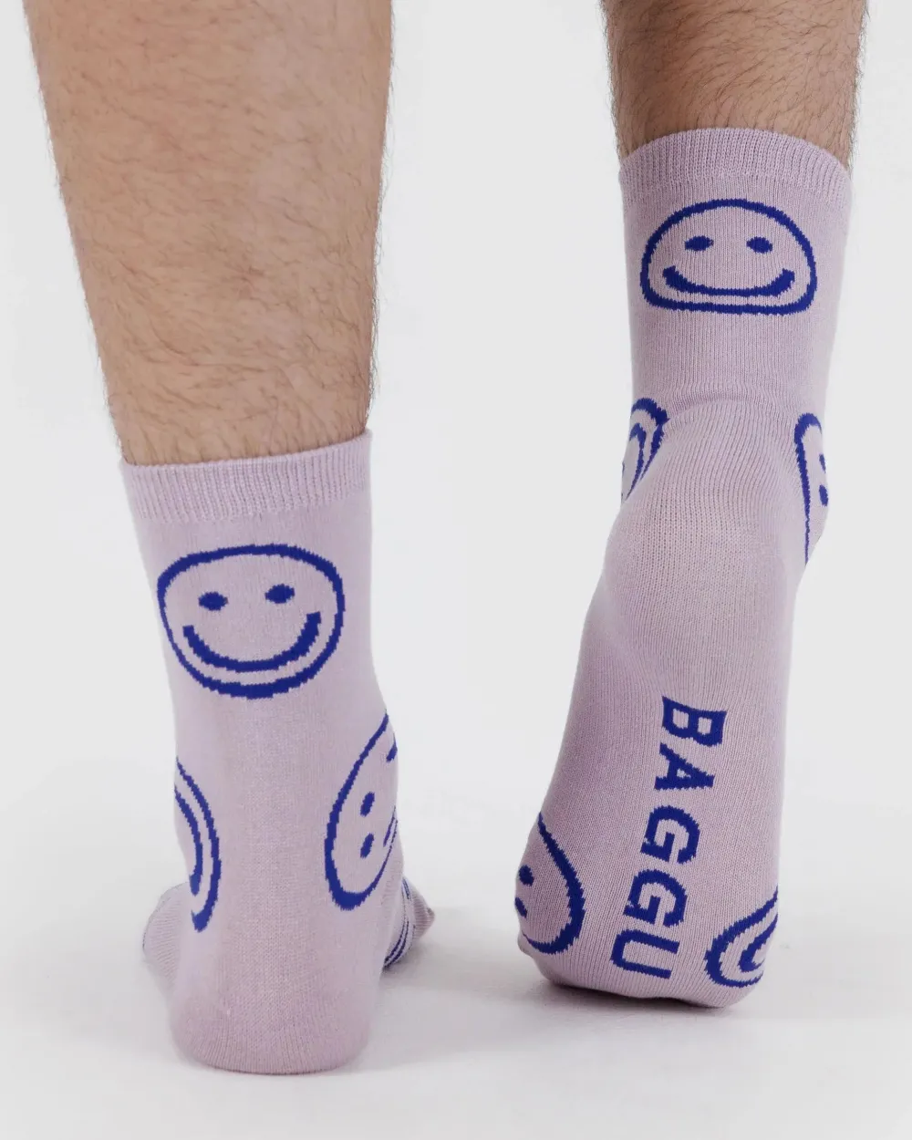 crew_sock__dusty_pink_hap_2.webp BAGGU Crew Sock - Dusty Pink Happy | Socks
