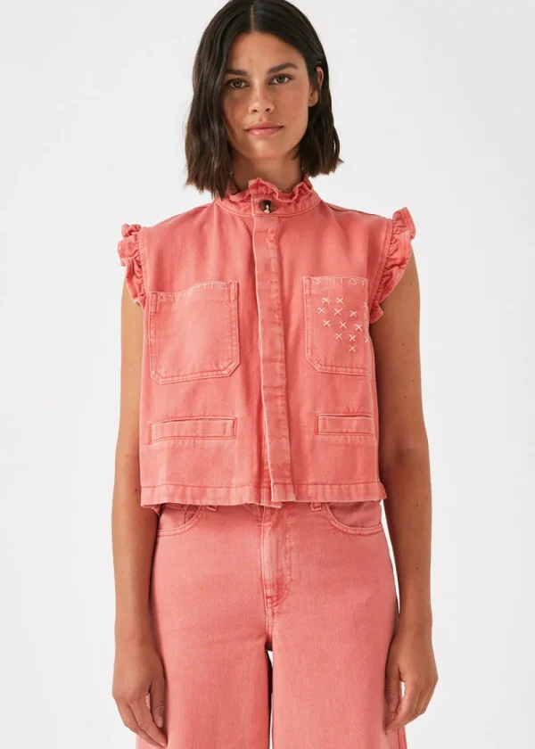 Seventy + Mochi Dear Pablo Waistcoat - Mineral Red | Coats & Jackets