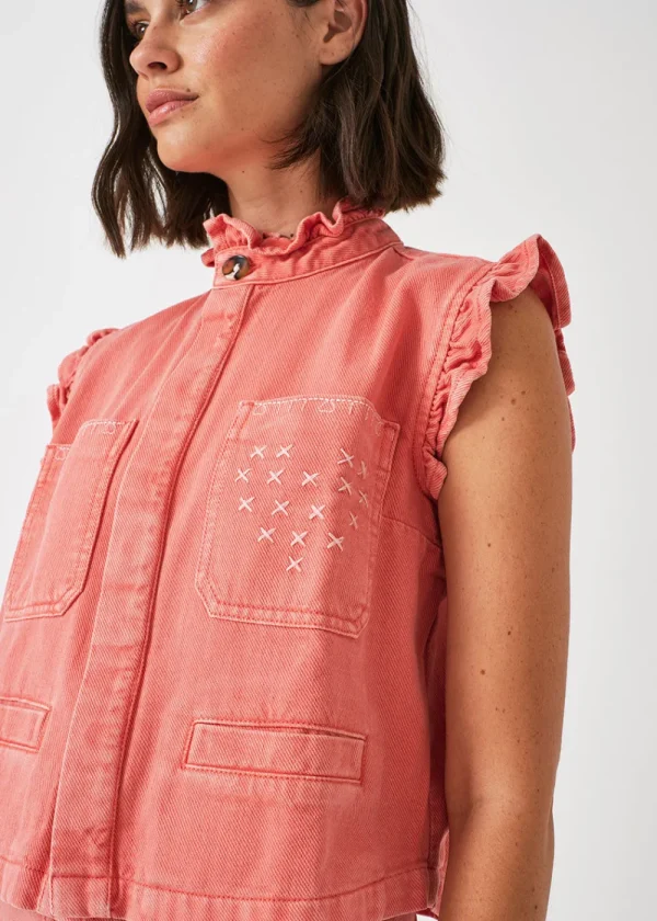 Seventy + Mochi Dear Pablo Waistcoat - Mineral Red | Coats & Jackets