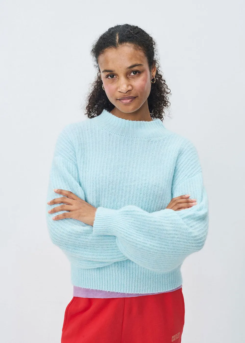 east_jumper__melange_crys_0.webp American Vintage East Jumper - Melange Crystal | Knitwear
