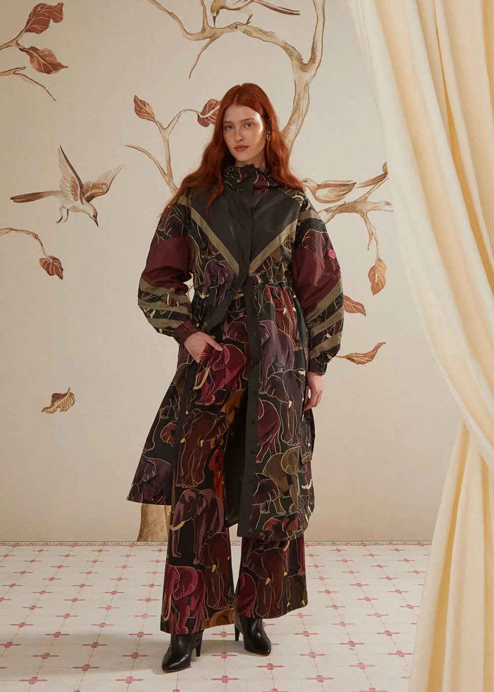 elephants_maxi_raincoat_0.webp Farm Rio Elephants Maxi Raincoat | Coats & Jackets