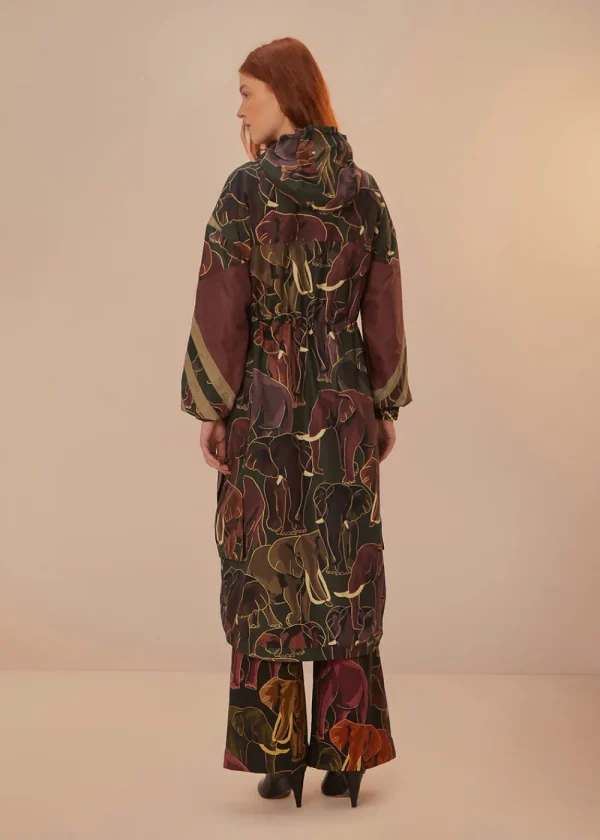 Farm Rio Elephants Maxi Raincoat | Coats & Jackets