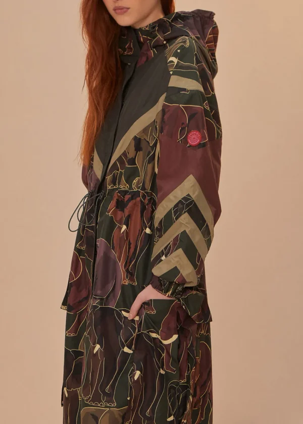 Farm Rio Elephants Maxi Raincoat | Coats & Jackets