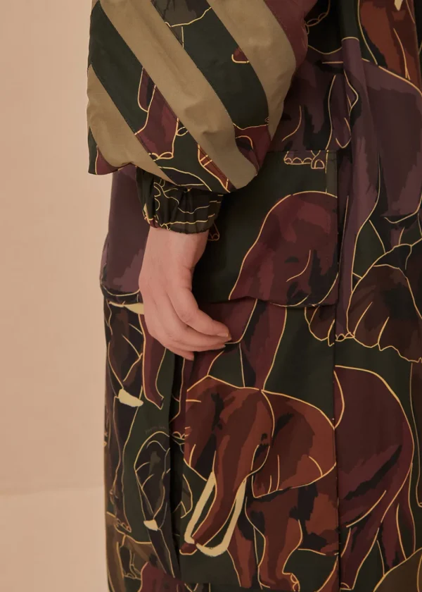Farm Rio Elephants Maxi Raincoat | Coats & Jackets