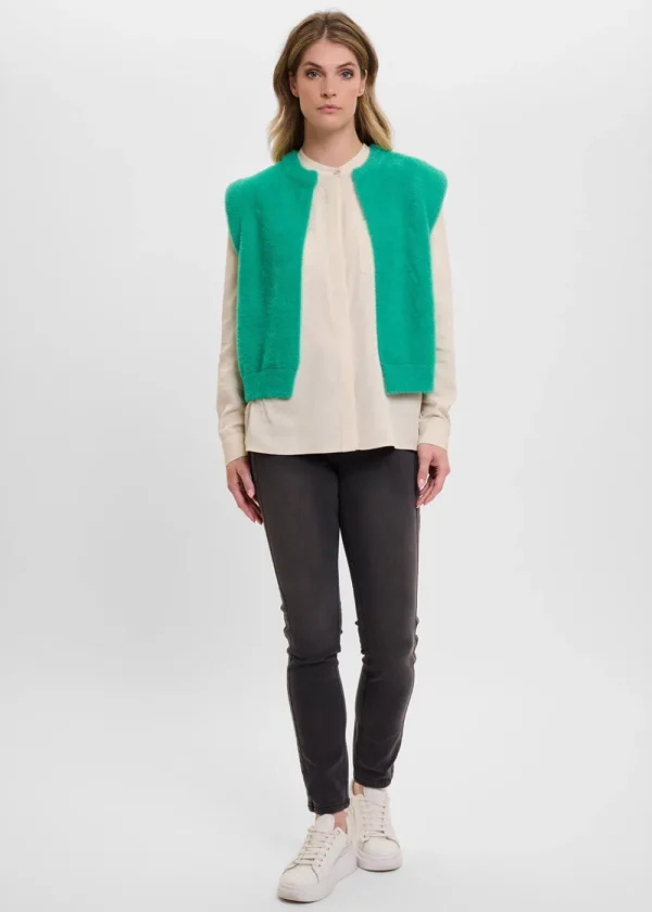 Rino & Pelle Elona Waistcoat - Clover Green | Coats & Jackets