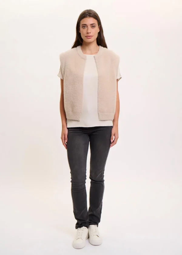 Rino & Pelle Elona Waistcoat - Stone | Coats & Jackets