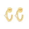 Talis Chains Everyday Twist Hoops - Cubic Zirconia | Earrings