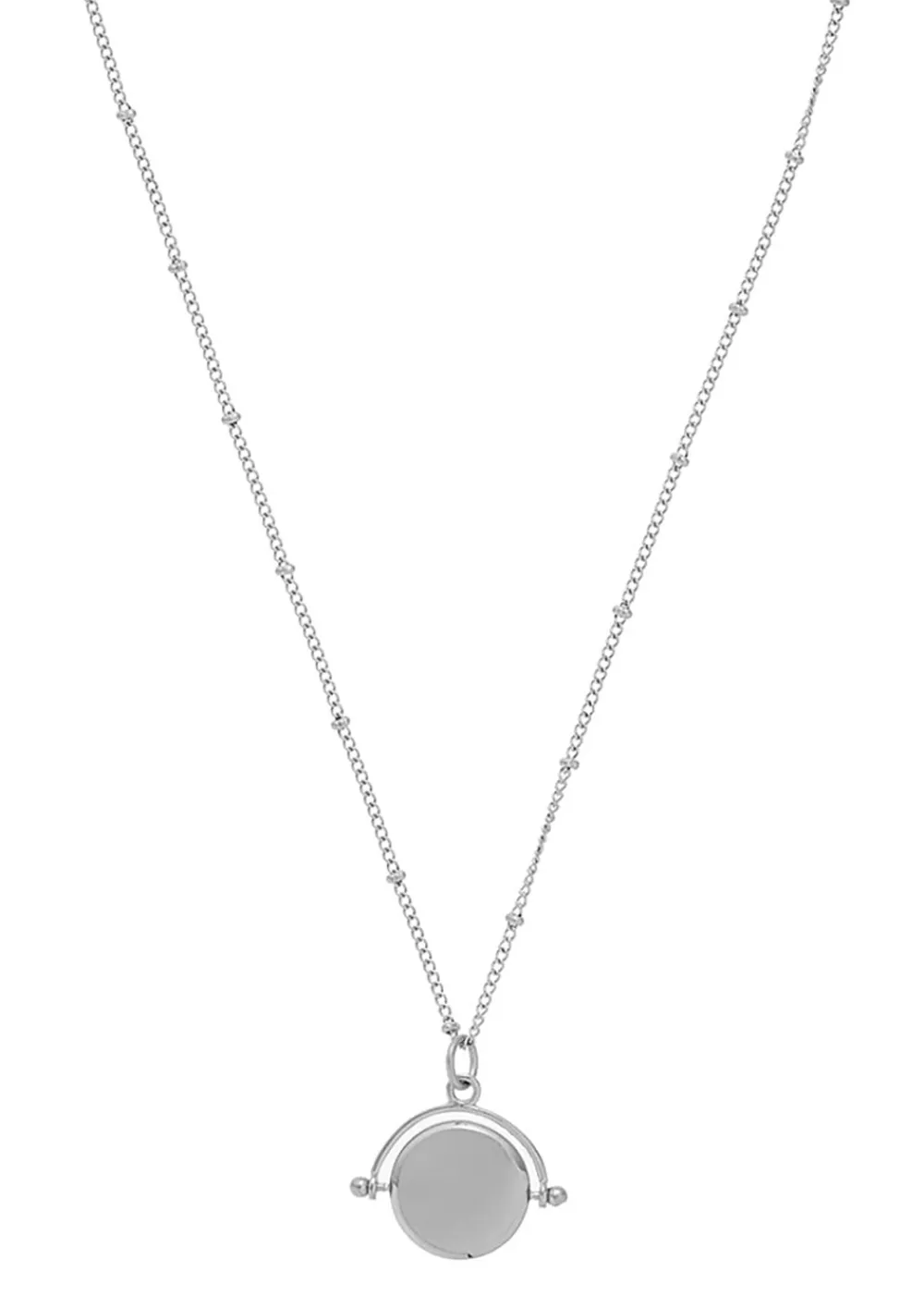 faceted_disc_spinner_neck_0.webp Orelia Faceted Disc Spinner Necklace - Silver | Necklaces