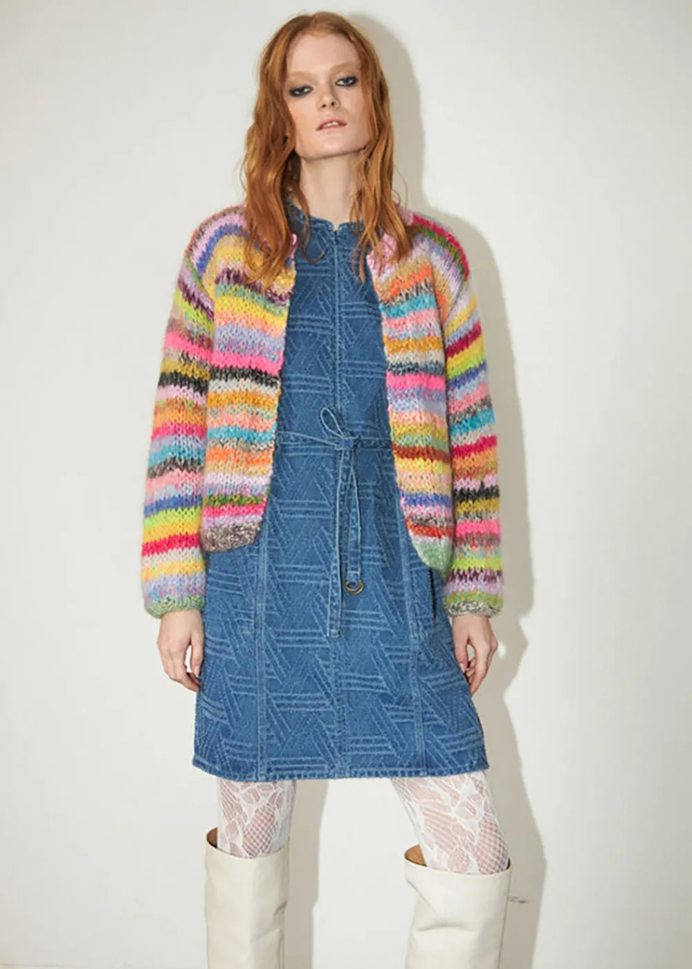 gabi_cardigan__multi_stri_1.webp Dawn X Dare Gabi Cardigan - Multi Stripe | Knitwear