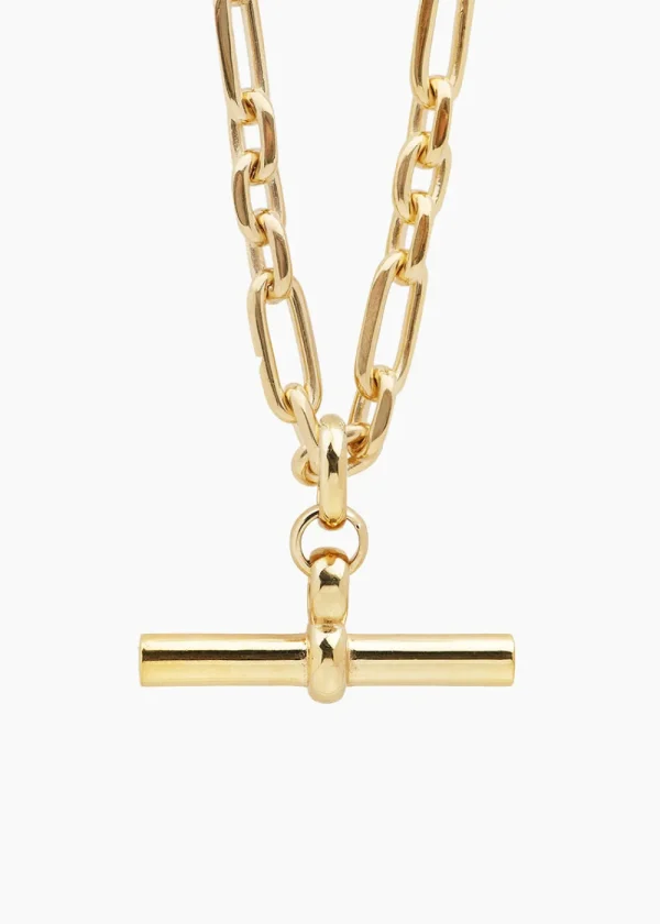 Tilly Sveaas Giant Gold T-Bar Watch Chain Necklace | Necklaces