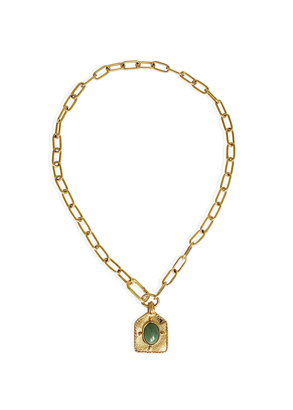 goldie_necklace__gold_wit_0.webp Alona Goldie Necklace - Gold with Aventurine | Necklaces