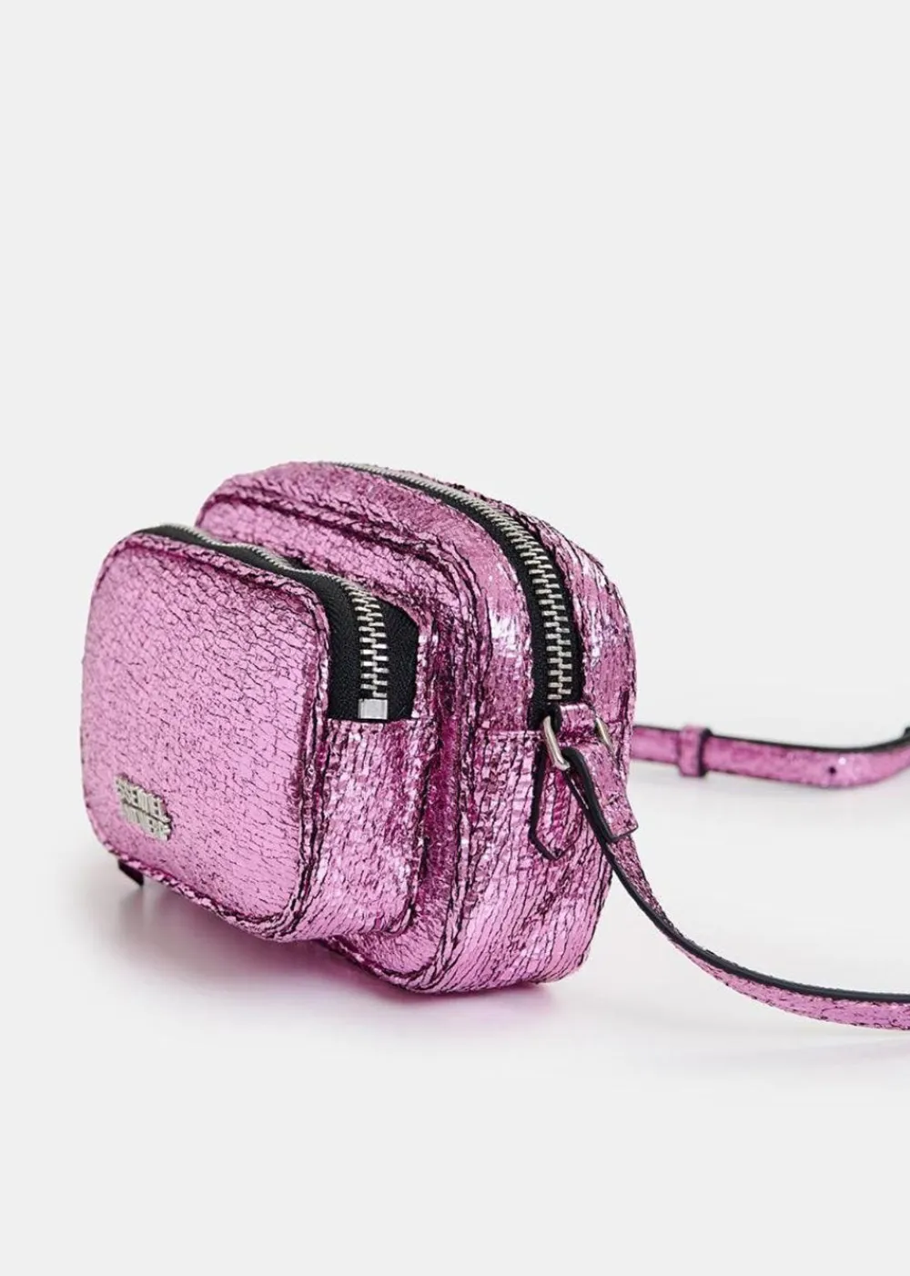 hamen_metallic_shoulder_b_2.webp Essentiel Antwerp Hamen Metallic Shoulder Bag - Pink | Bags