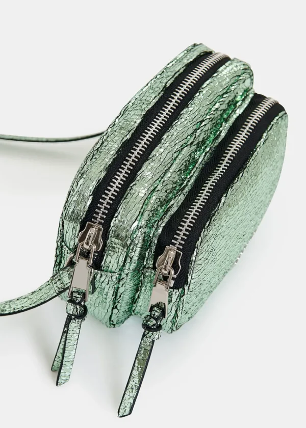 Essentiel Antwerp Hamen Metallic Shoulder Bag - Green | Bags