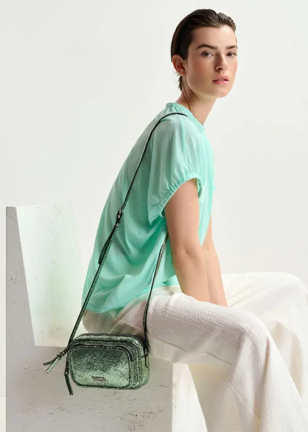 Essentiel Antwerp Hamen Metallic Shoulder Bag - Green | Bags