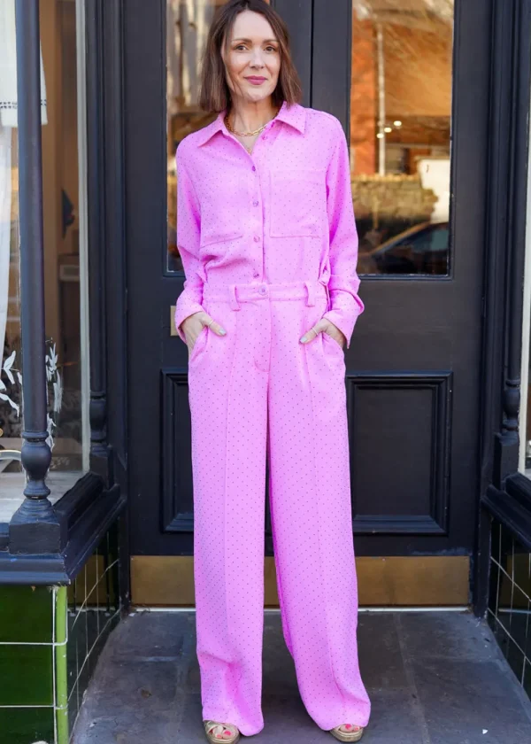Essentiel Antwerp Healthy Lilac Wide-Leg Pants | Trousers