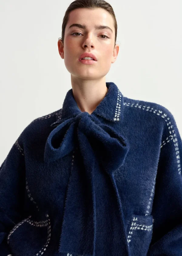 Essentiel Antwerp Hoops Stitch Knit - Dark Blue | Knitwear