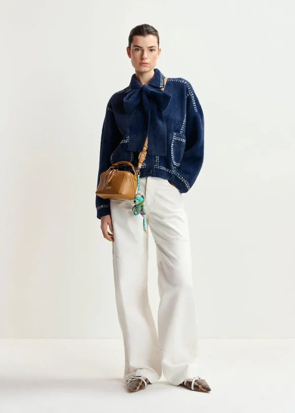 Essentiel Antwerp Hoops Stitch Knit - Dark Blue | Knitwear