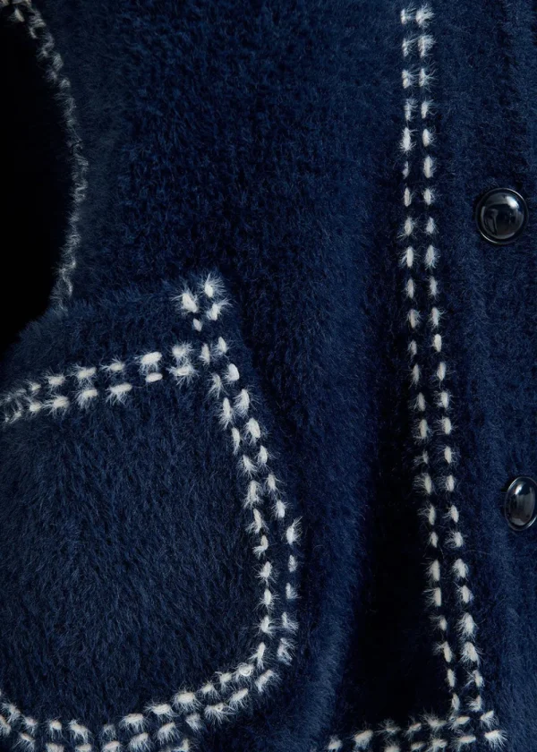 Essentiel Antwerp Hoops Stitch Knit - Dark Blue | Knitwear