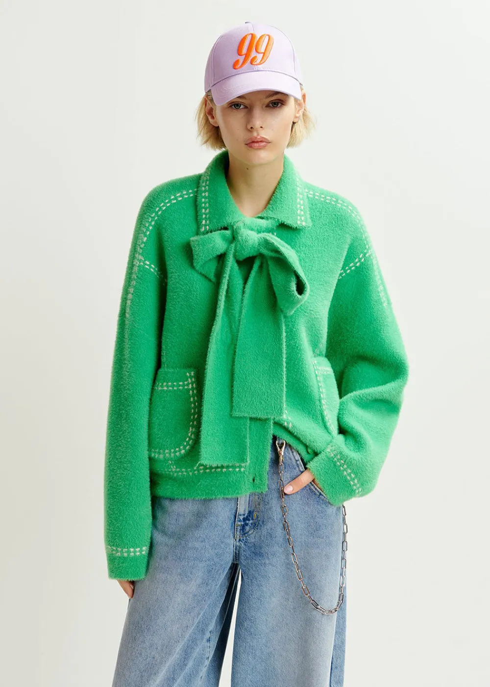 hoops_stitch_knit__green_0.webp Essentiel Antwerp Hoops Stitch Knit - Green | Knitwear
