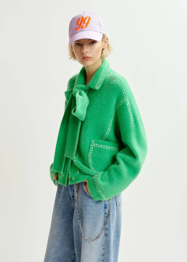 Essentiel Antwerp Hoops Stitch Knit - Green | Knitwear