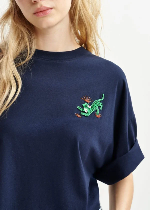 Essentiel Antwerp Hungle Navy T-Shirt | Tops