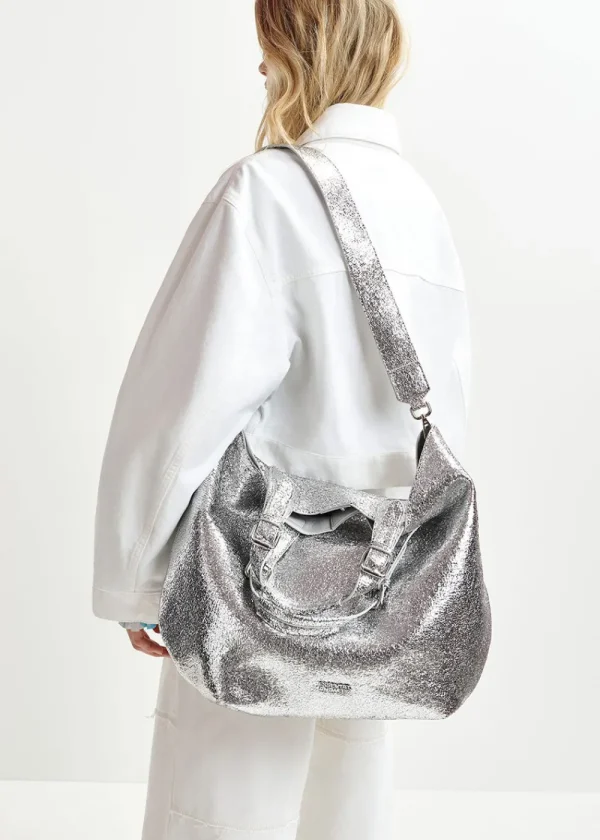 Essentiel Antwerp Hurry Metallic Shopper Bag - Silver | Bags