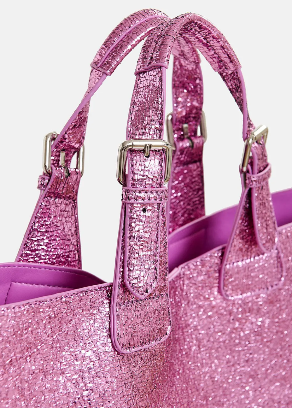 hurry_metallic_shopper_ba_6-1.webp Essentiel Antwerp Hurry Metallic Shopper Bag - Pink | Bags