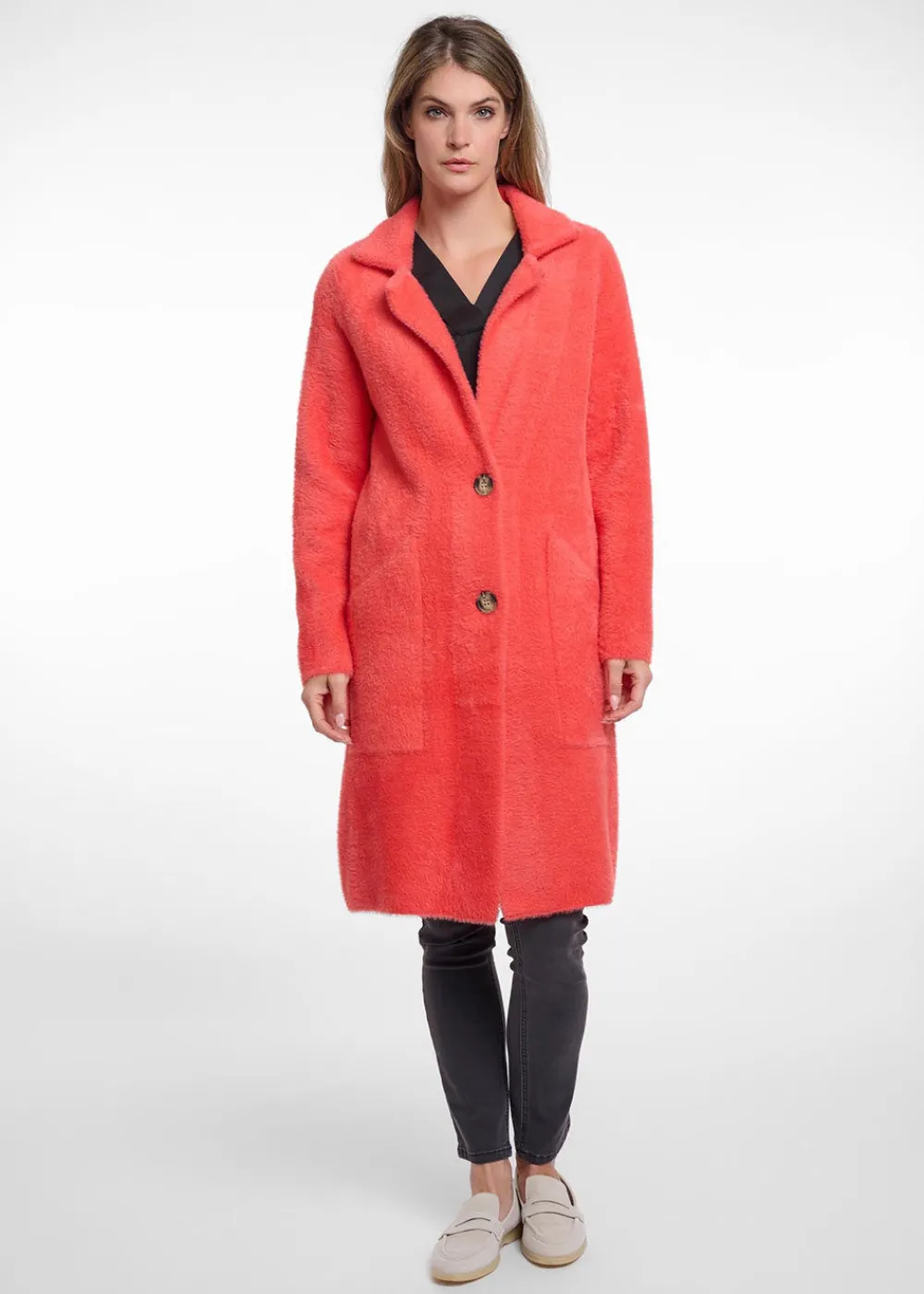 kee_cardigan__hot_coral_2.webp Rino & Pelle Kee Cardigan - Hot Coral | Coats & Jackets
